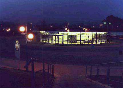 Dworzec w Jastrzębiu w nocy